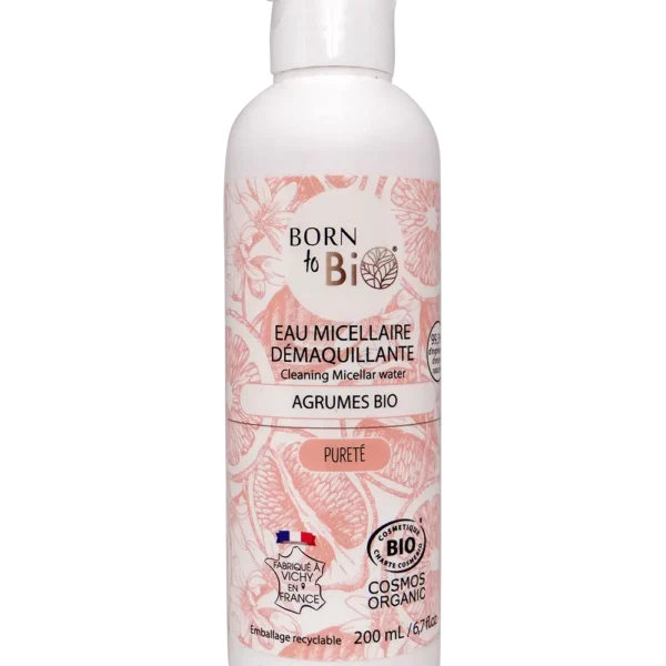 Born to Bio – Eau Micellaire Démaquillante – Agrumes (200 ml)
