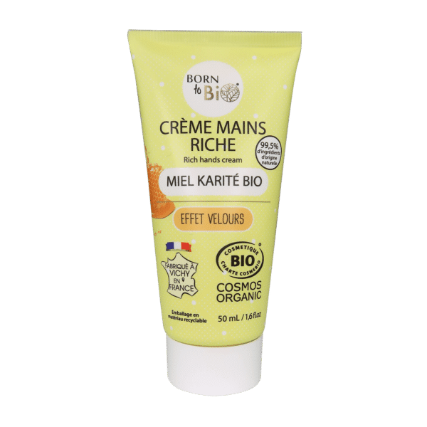 Born to Bio – Crème Mains Riche – Miel & Karité (50ml)
