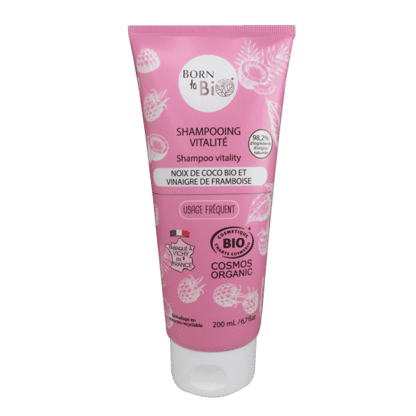 Born to Bio – Shampooing Vitalité – Coco & Vinaigre de Framboise (200ml)