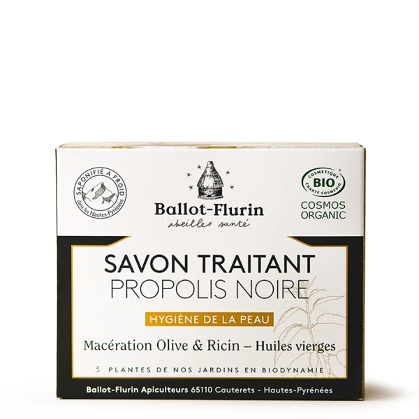 Ballot-Flurin – Savon Traitant – Propolis noire (100g)