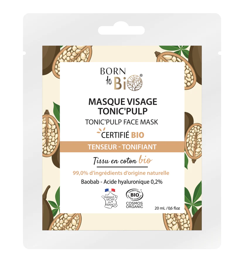 Born to Bio – Masque Visage Tonic’Pulp – Baobab & Acide Hyaluronique (20ml)