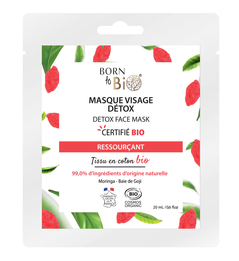 Born to Bio – Masque Visage Détox – Baie de Goji & Moringa (20ml)