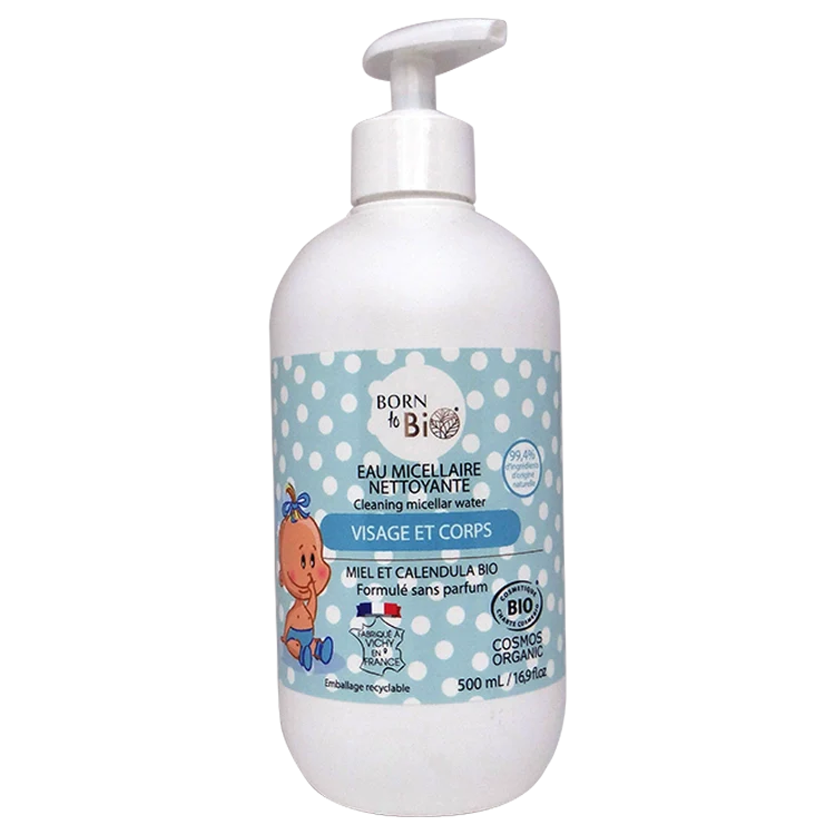 Born to Bio – Eau Micellaire Nettoyante – Bébé (500ml)
