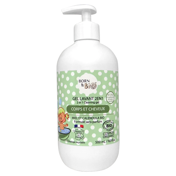Born to Bio – Gel Lavant 2 en 1 – Bébé – Lavande (500ml)