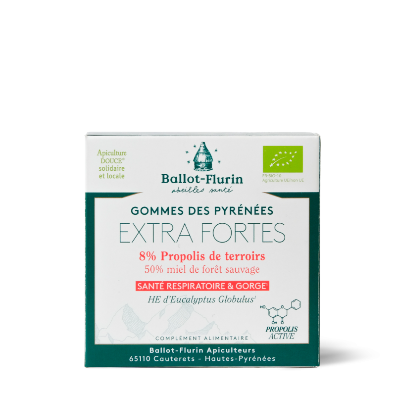 Ballot-Flurin – Gommes Extra Fortes Pyrénées –  Eucalyptus & Propolis (30g)